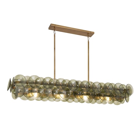 Maxim Lighting Loren 54'' Linear Chandelier, Weathered Brass 21826GNWBR